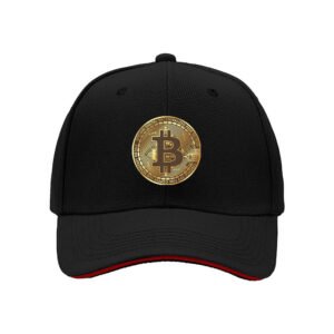 Bitcoin Gold Coin Logo Men's Baseball Cap Gift for Crypto Fans