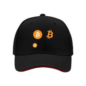 Bitcoin Logo Men's Baseball Cap Gift for Crypto Fans