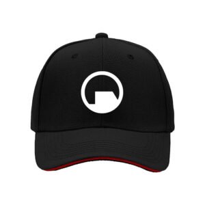 Black Baseball Cap with White Logo Design for Men and Women Gift Wear