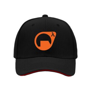 Orange Lambda Logo Baseball Cap Men's Women's Gift for Gaming Fans
