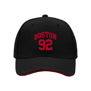 Boston 92 Men's Baseball Cap Red Embroidered Sport Hat Gift