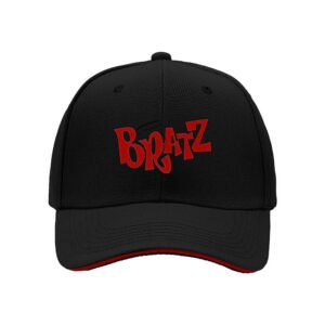 Bratz Logo Baseball Cap Black Red Mens Womens Hat Gift