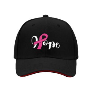 Hope Pink Ribbon Baseball Cap for Breast Cancer Awareness Women's Men's Hat Gift