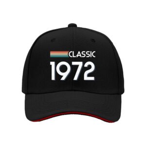 Classic 1972 Men's Baseball Cap Birthday Gift for Him