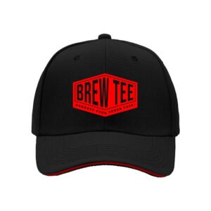 Brew Tee Men's Baseball Cap Red Logo Embroidered Hat Gift