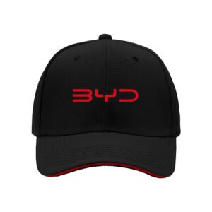 BYD Logo Baseball Cap Men Women Black Red Embroidered Hat Gift